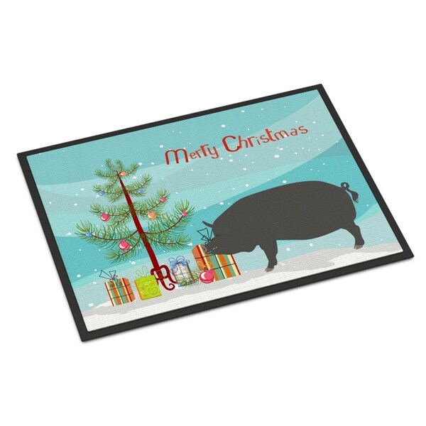Carolines Treasures Berkshire Pig Christmas Indoor or Outdoor Mat, 24 x 36 in. BB9300JMAT - main